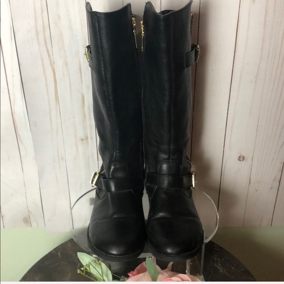 Nina Tall Black Studded Riding Boots Size 5 - Picture 3 of 8